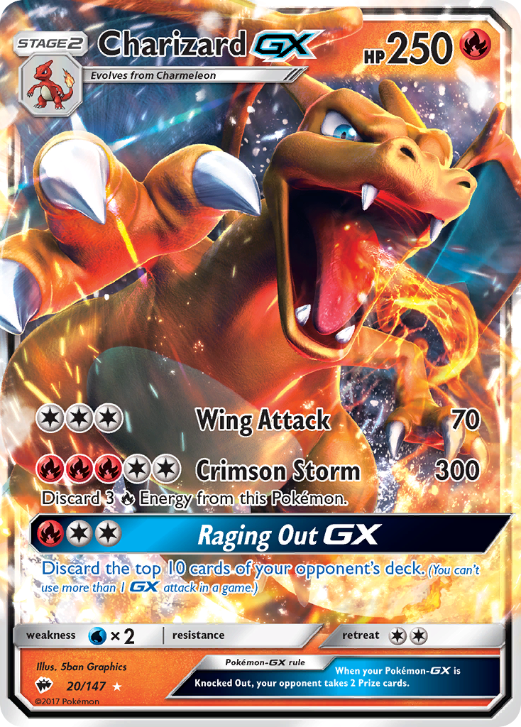 Burning Shadows Charizard GX #20/147